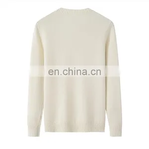 Wholesale 100% Cashmere Crew Neck Pullover Stylish Women's Winter Clothing Custom Knit Casual Solid Sweater OEM Service thumbnail-2