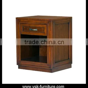 NI-196 Old-Fashioned Wood Bedside Nightstand thumbnail-1