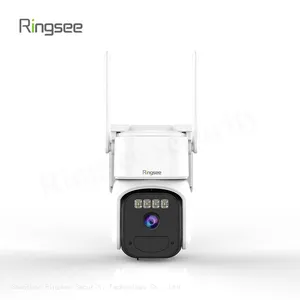 Ringsee Wireless Solar Panel Powered 360 PTZ Outdoor IP Cameras PIR Sensor WIFI CCTV Battery With SIM Card Solar Camera thumbnail-1