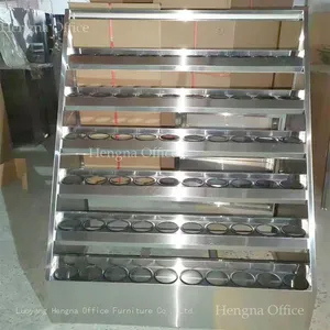 Angled Metal Bottle Display Stand | Anti-Scratch Rubber Guard & Stable Base | Staff Room - Exporter thumbnail-4