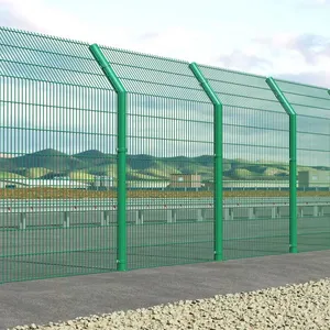 Carbon Steel Posts Easily Assembled Rail Galvanized Fence 3d Curved Fence thumbnail-1