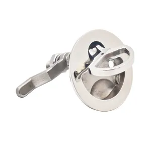 Wholesale 316 Stainless Steel Floor Lock Boat Accessories Fitting Turning Lock Lift Ring Handle thumbnail-3