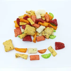 Crunchy Assorted Japanese Style Rice Cracker Mix Multiple Shapes and Colors for Wholesale Snack Distributors thumbnail-4