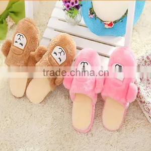 2015 New Arrival Soft Terry Women Winter Indoor Warm Slipper With Smile Face thumbnail-1