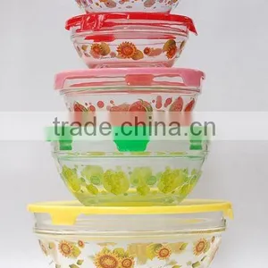 Colored Glass Food Storage Container thumbnail-1