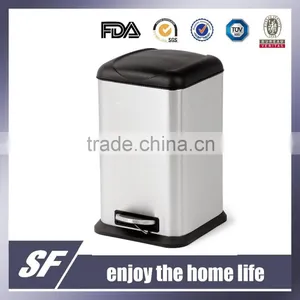 Stainless Steel Square Slow Close Pedal Bin Garbage Bin Step Bin Trash Cans Waste Bin thumbnail-1
