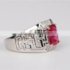 Custom 925 Sterling Silver Jewelry Men Amethyst Rings thumbnail-5