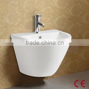 CE Approval Ceramic Hand Wash Semi Pedestal Basin thumbnail-1