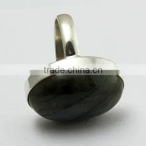 925 Sterling Silver Bezel Setting Labradorite Ring, Wholesale Silver Jewelry, Indian Silver Jewelry thumbnail-5