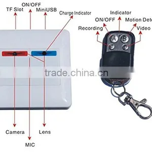 Night Vision Power Switch Design Hidden Camera With Remote Control F168 thumbnail-6