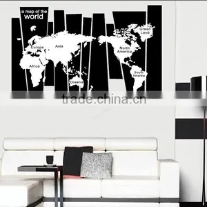 ALFOREVER Vinyl Black Wallmap Decals,vinyl Wallmap Sticker thumbnail-1
