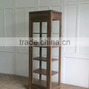 Reproduction Furniture Wooden With Glass Display Cabinet thumbnail-1