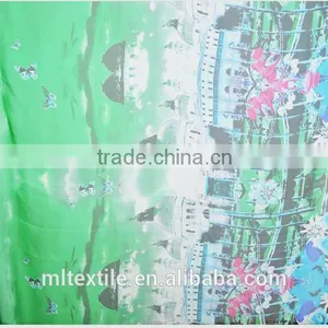 Indian Printed Silk Chiffon Fabric Textile thumbnail-6