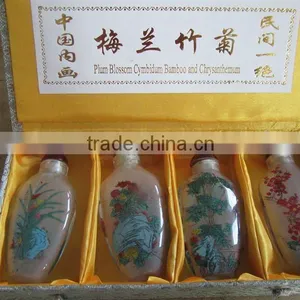 Chinese Traditional Snuff Box C/w Plum Blossom Cymbidum Bambooand Chrysantheum thumbnail-1