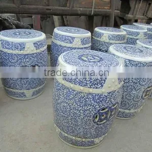 Chinese Antique Blue and White Ceramic Garden Stool thumbnail-1