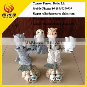 Mini Stone Owl Carving in Nest thumbnail-1