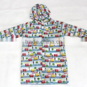 PU Fabric Rain Jacket Print Logo in Raincoats Wholesale thumbnail-2