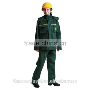 2015 Quality Green Workwear Suit Customed Hard Wearing Working Clothes OEM Uniforms thumbnail-1