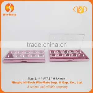 2015 New Arrival Bright Color 10 Hole 14*7.8*1.4CM Rectangle Clear Cap Eyeshadow Palette Packing thumbnail-2