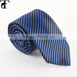 Fashion Design Mens Necktie Blue Stripe School Uniform Tie thumbnail-1
