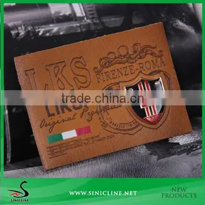 Sinicline 2016 Casual High Quality Custom Leather Label With Metal Plate thumbnail-1