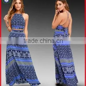 Backless Two Pieces Maxi Dress thumbnail-2