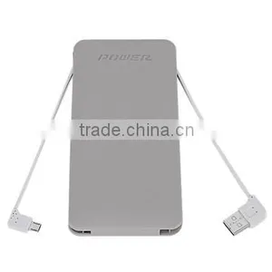 10000mah Polymer Battery Power Bank With Cable Bulit in thumbnail-2