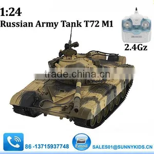 2.4G rc Airsoft Tank 1:24 rc Tank T72 VS Tank With Shooting BB Russian Tank T72 M1 thumbnail-1