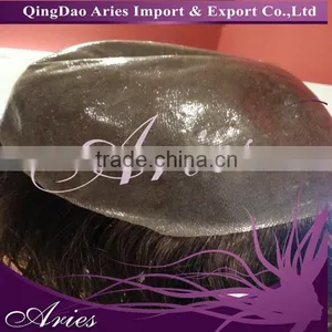 Custom Made Human Hair Replacement Hairpiece Mens Toupee Super Thin Skin Vloop thumbnail-1