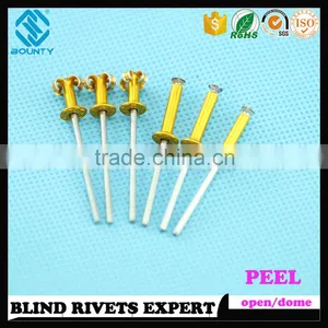 HOT SELLING OPEN END MANUFACTURER TRUSS HEAD AL/ST POP PEEL TYPE RIVETS thumbnail-1