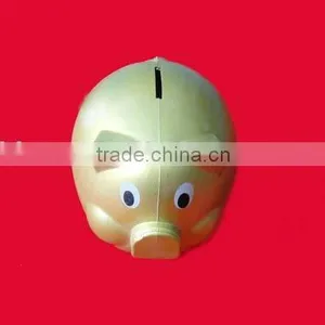 Golden Printed Piggy Bank thumbnail-1