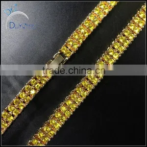 Cheap New 2 Row cz Hip Hop Crystal Necklace Jewelry thumbnail-3