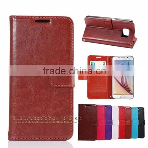2015 Hot Selling Item Coach Wallet and Phone Case New Galaxy S6 Luxury Leather Case for Samsung S6 Edge thumbnail-6