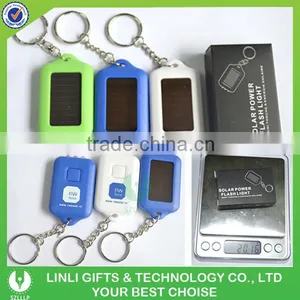 Plastic Led Solar Torch With Keychain thumbnail-1
