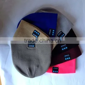 Soft Warm Beanie Hat Wireless Bluetooth Smart Cap Headset Headphone Speaker Mic thumbnail-1