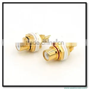 HIFI Audio OEM RCA Phono Chassis Panel Mount RCA Female Socket Metal Connectors thumbnail-2