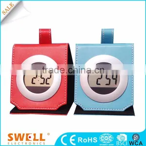 Quartz Analog Smal Alarm Clock , Best Leather Travel Alarm Clock thumbnail-1