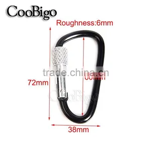 Aluminum Spring Locking Carabiner Snap Hook Hanger Keychain Hiking Camping #FLQ187-8C(Mix-s) thumbnail-2