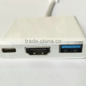 3 in 1 C Type Adaptor USB 3.1 Adapters Type C to C / HDMl / USB 3.0 Female thumbnail-3
