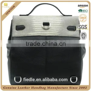 CSS728D001 Fashion Special Natural Lizard Grain Genuine Cow Leather Large Backpacks for Ladies thumbnail-2