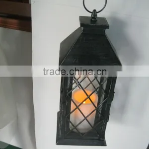 Outdoor Hanging Plastic Lantern Led Candle Light for Porch or Garden Decor thumbnail-1