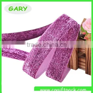 White Glitter Stretch Velvet Elastic Ribbon thumbnail-6