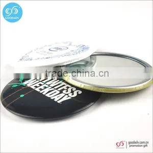 China Manufacturer Wholesale Tin Fancy Make up Mirror Custom Print Pocket Mirror thumbnail-3