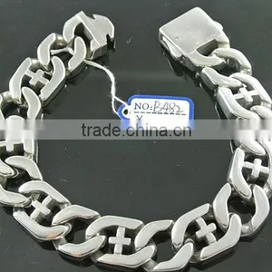 Wholesale B482 Stainless Steel 1.5cm Wide Mens Bracelet thumbnail-1
