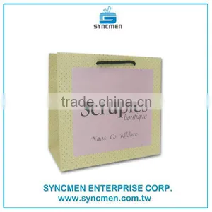 2016 High Quality Taiwan Factory With Pope Handle Custom Printed Paper Bags thumbnail-1