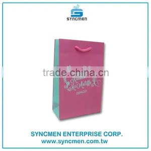 2016 High Quality Taiwan Factory With Pope Handle Custom Printed Paper Bags thumbnail-5