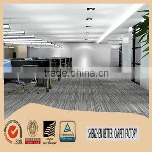 Good Grey Color Fastness Rubber Bottom Nylon Office Carpet Tiles thumbnail-1