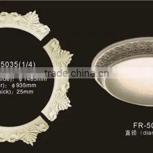 European-style Luxury PU Carved Ceiling Medallion With Fashion Designs for Interior Decoration thumbnail-2