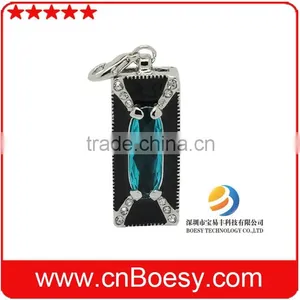 Mini Cool Box Usb Memory Drive With Beautiful Blue Diamond thumbnail-1