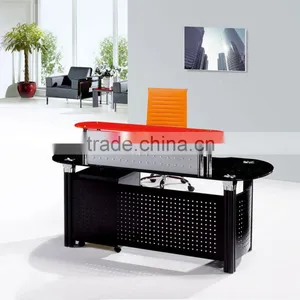 Glass Office Furnitre Modern Laminate Reception Desk | Front Table | Counter Table/PT-P011 thumbnail-1